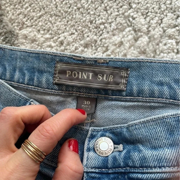 J Crew Point Sur denim jean shorts longer modest high rise light wash 30 - Picture 2 of 6